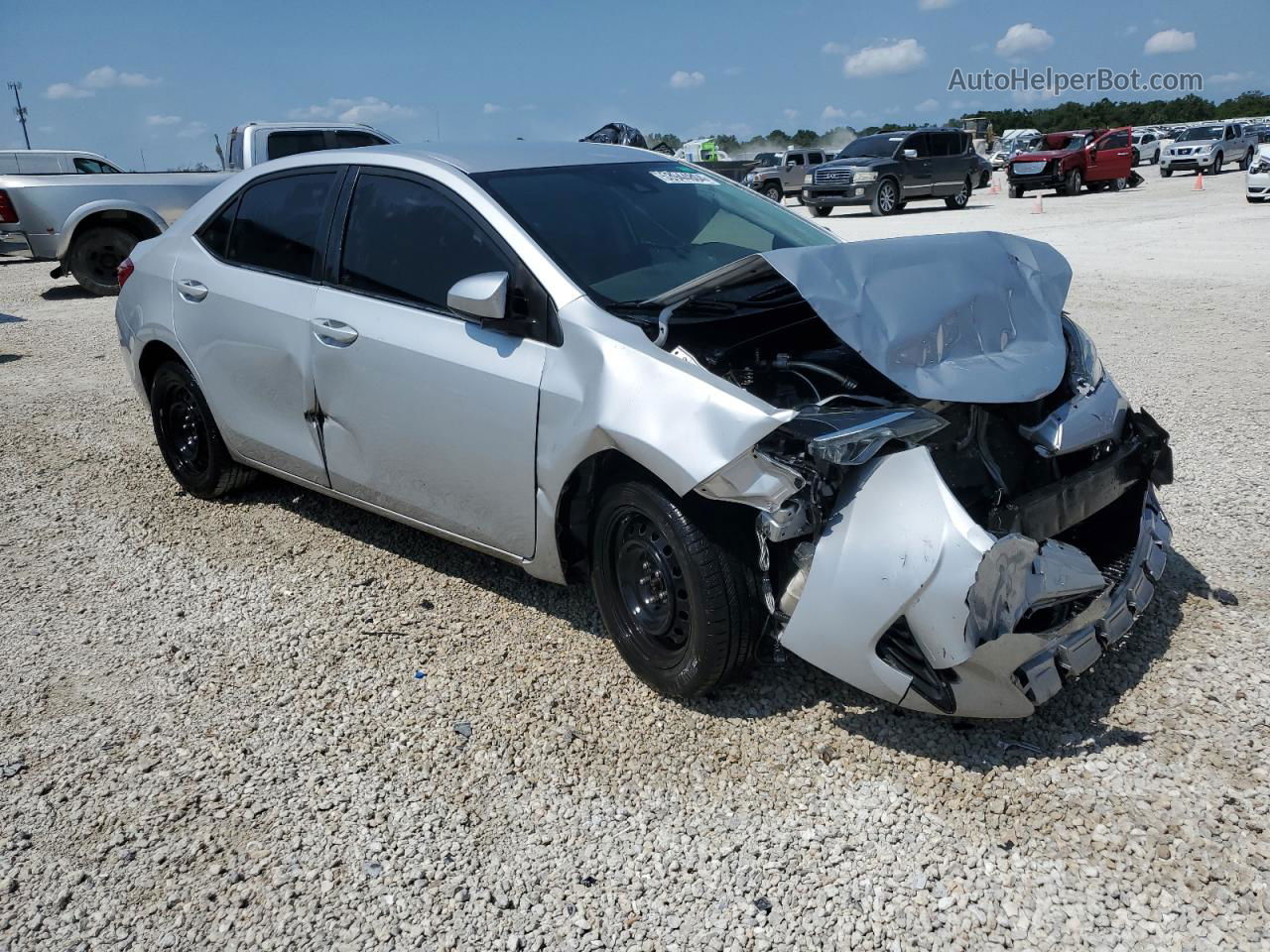 2019 Toyota Corolla L Silver vin: 2T1BURHE1KC194791