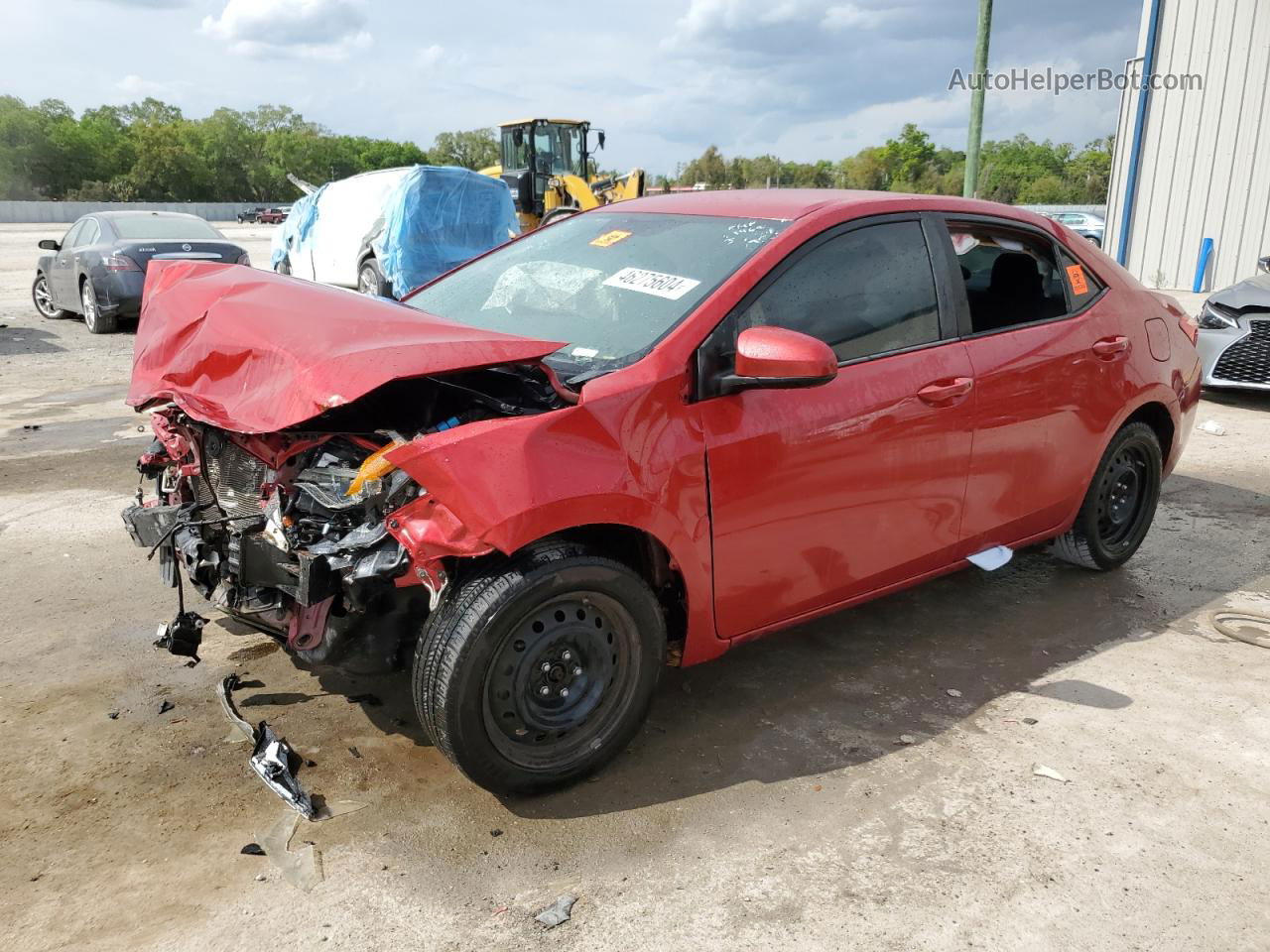 2019 Toyota Corolla L Красный vin: 2T1BURHE1KC206406