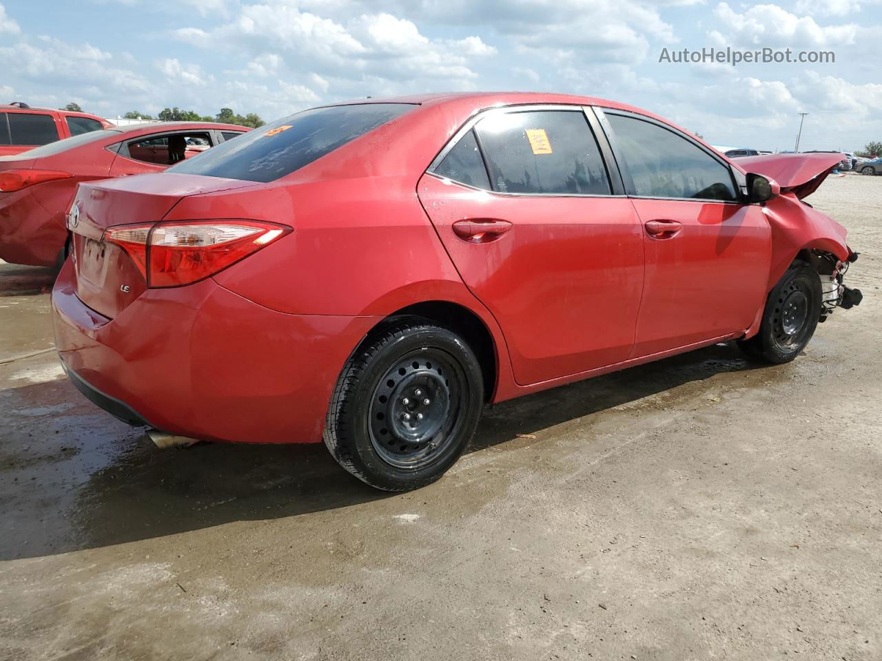 2019 Toyota Corolla L Красный vin: 2T1BURHE1KC206406