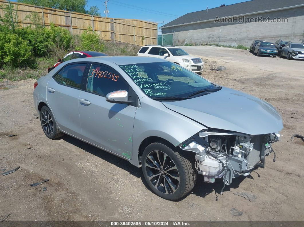 2019 Toyota Corolla Se Silver vin: 2T1BURHE1KC208284