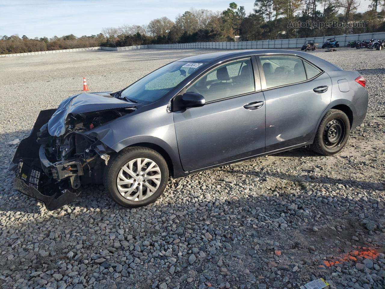 2019 Toyota Corolla L Gray vin: 2T1BURHE1KC210696