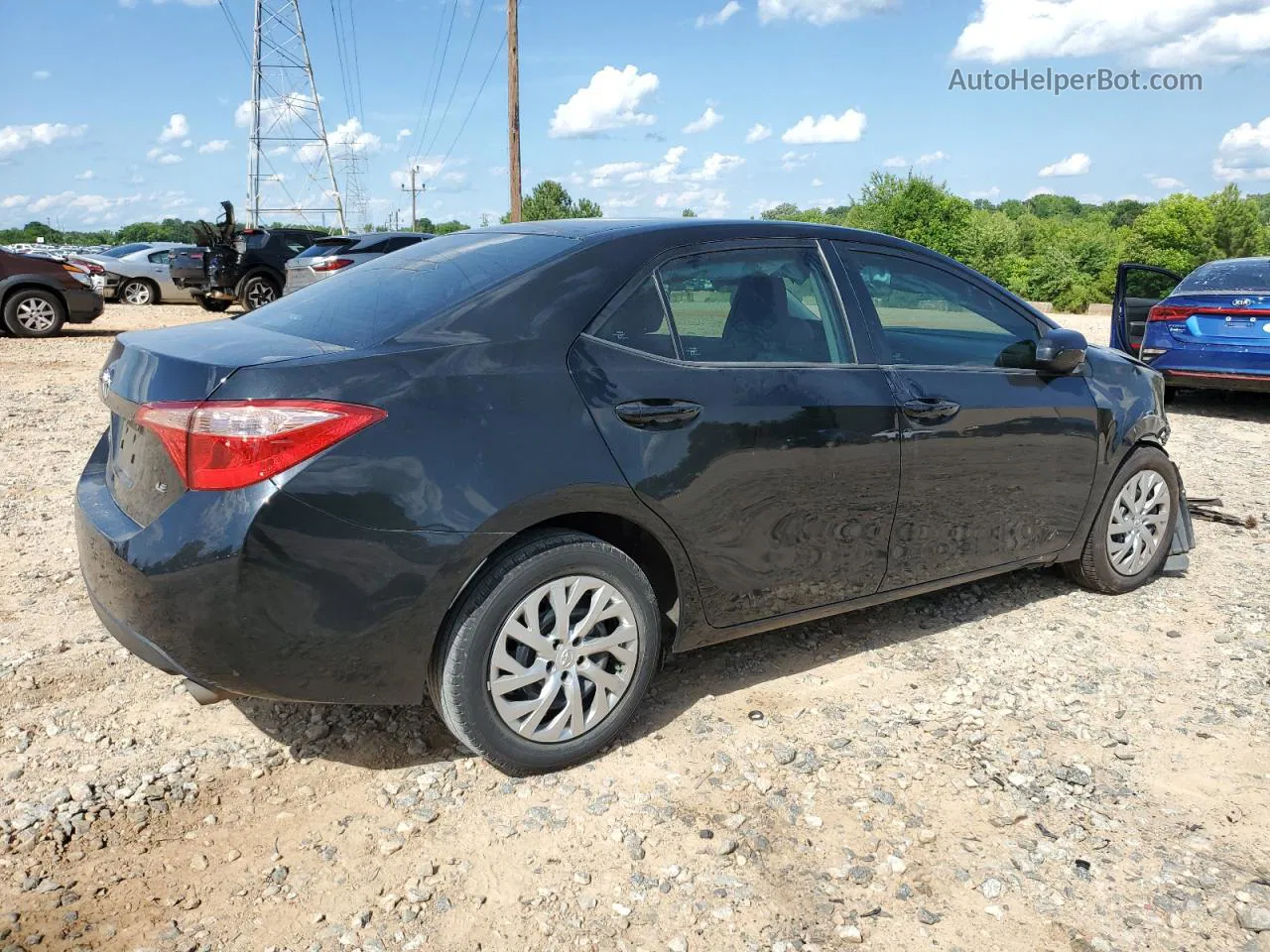 2019 Toyota Corolla L Black vin: 2T1BURHE1KC218569