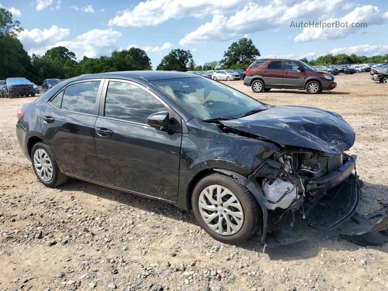 2019 Toyota Corolla L Black vin: 2T1BURHE1KC218569