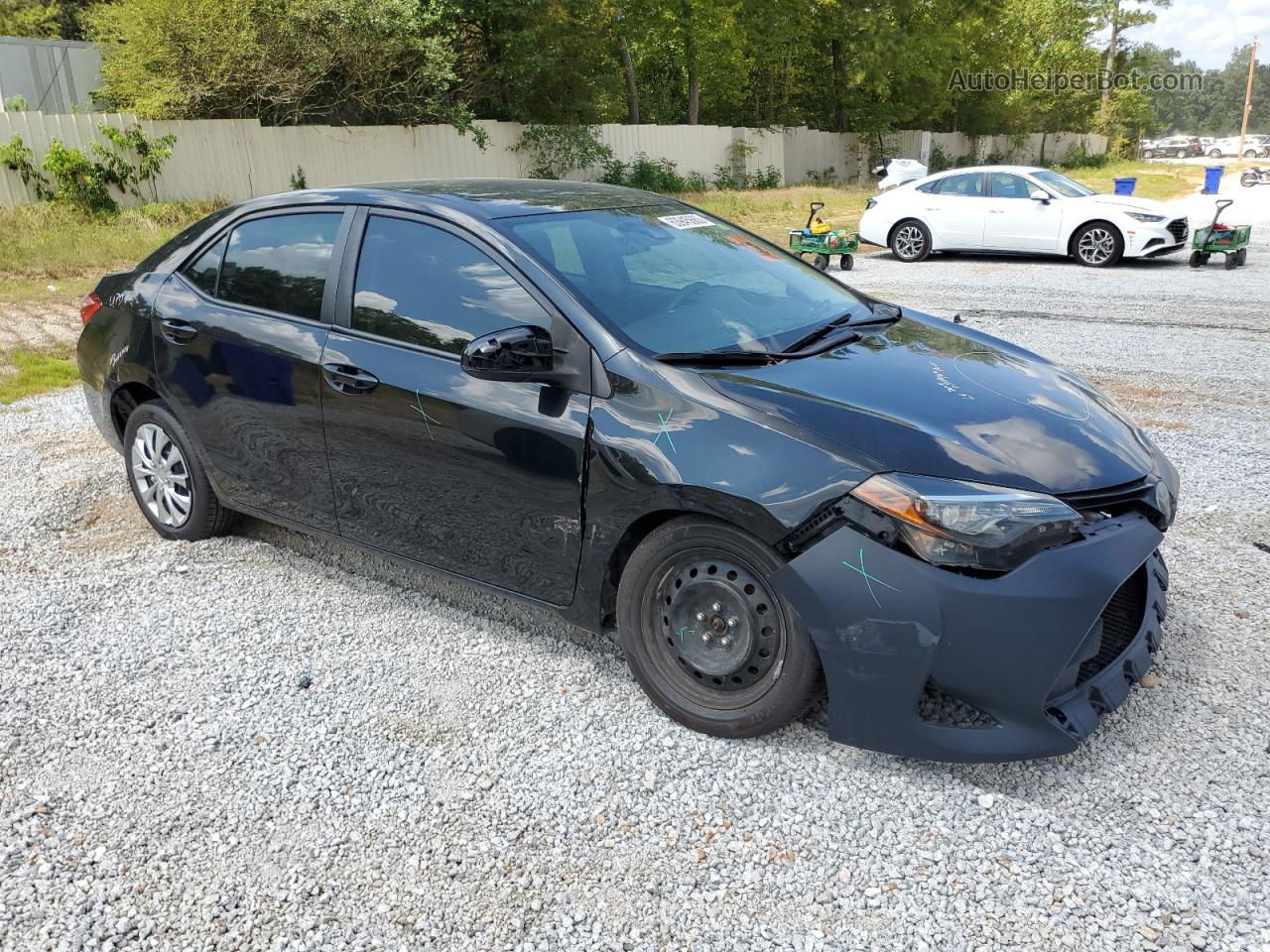 2019 Toyota Corolla L Black vin: 2T1BURHE1KC219205