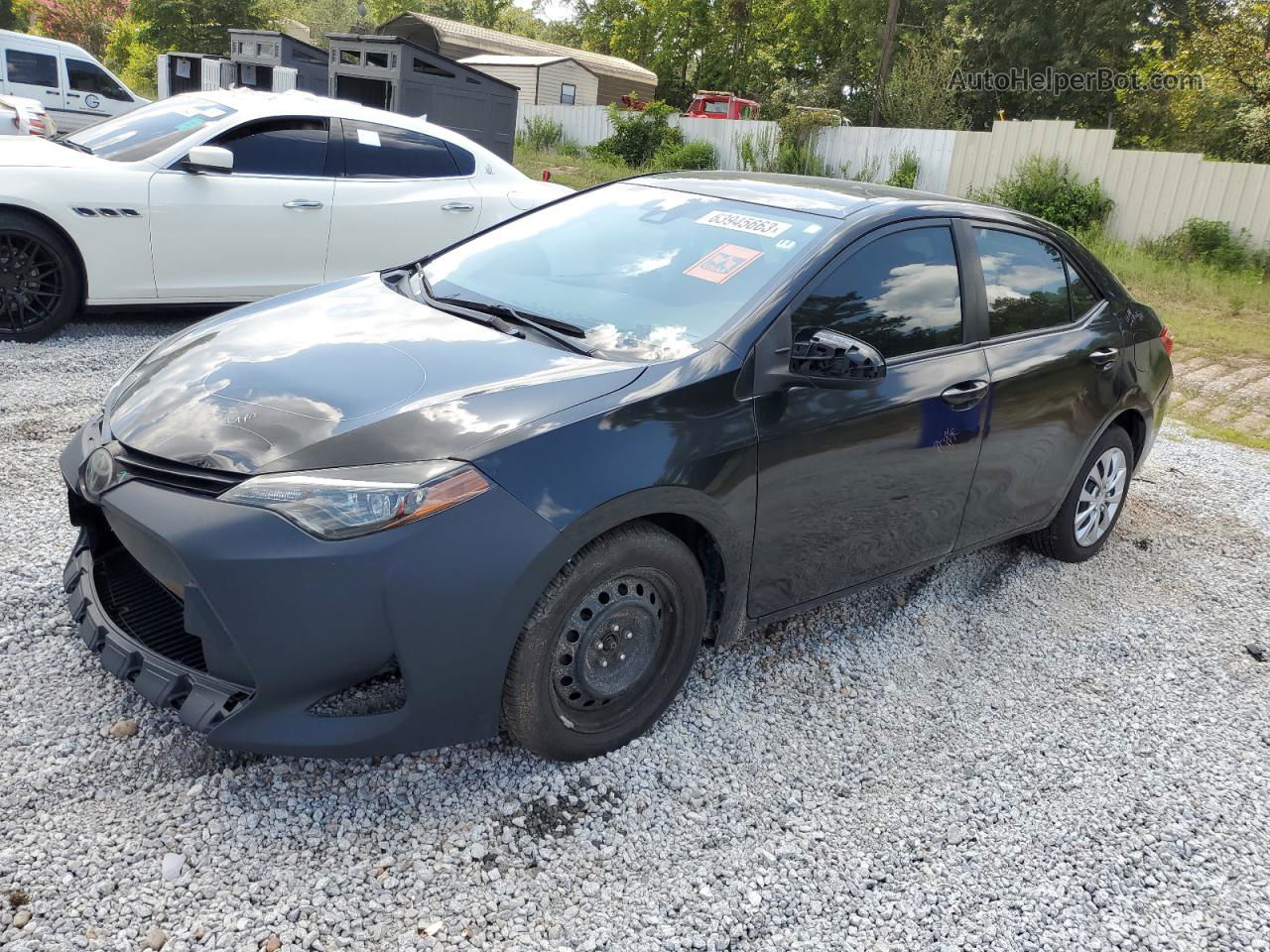 2019 Toyota Corolla L Black vin: 2T1BURHE1KC219205