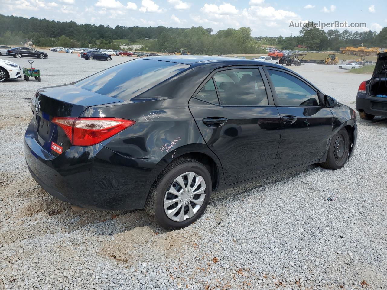 2019 Toyota Corolla L Black vin: 2T1BURHE1KC219205