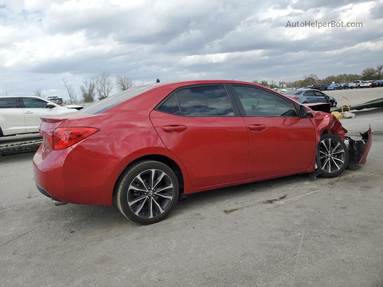 2019 Toyota Corolla L Red vin: 2T1BURHE1KC219852