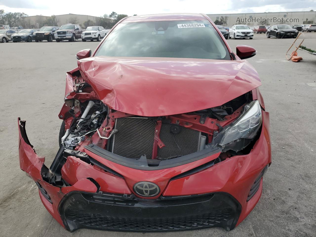 2019 Toyota Corolla L Red vin: 2T1BURHE1KC219852