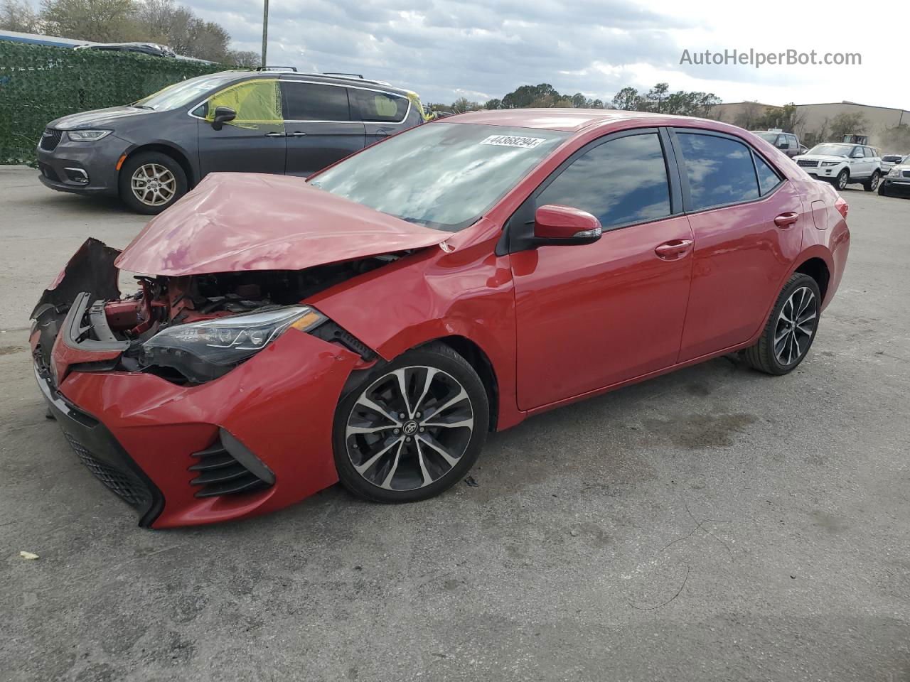 2019 Toyota Corolla L Red vin: 2T1BURHE1KC219852