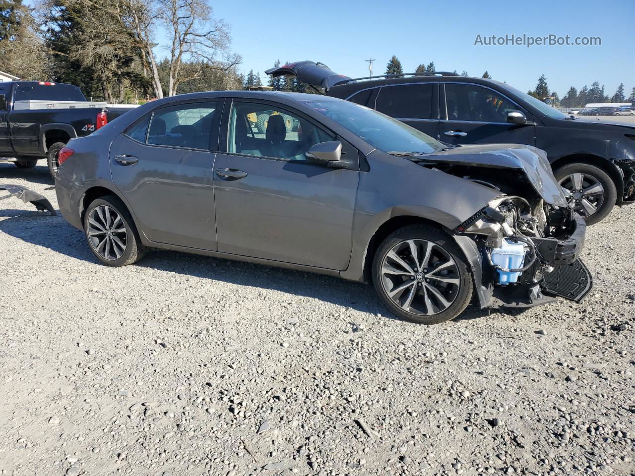 2019 Toyota Corolla L Charcoal vin: 2T1BURHE1KC221374