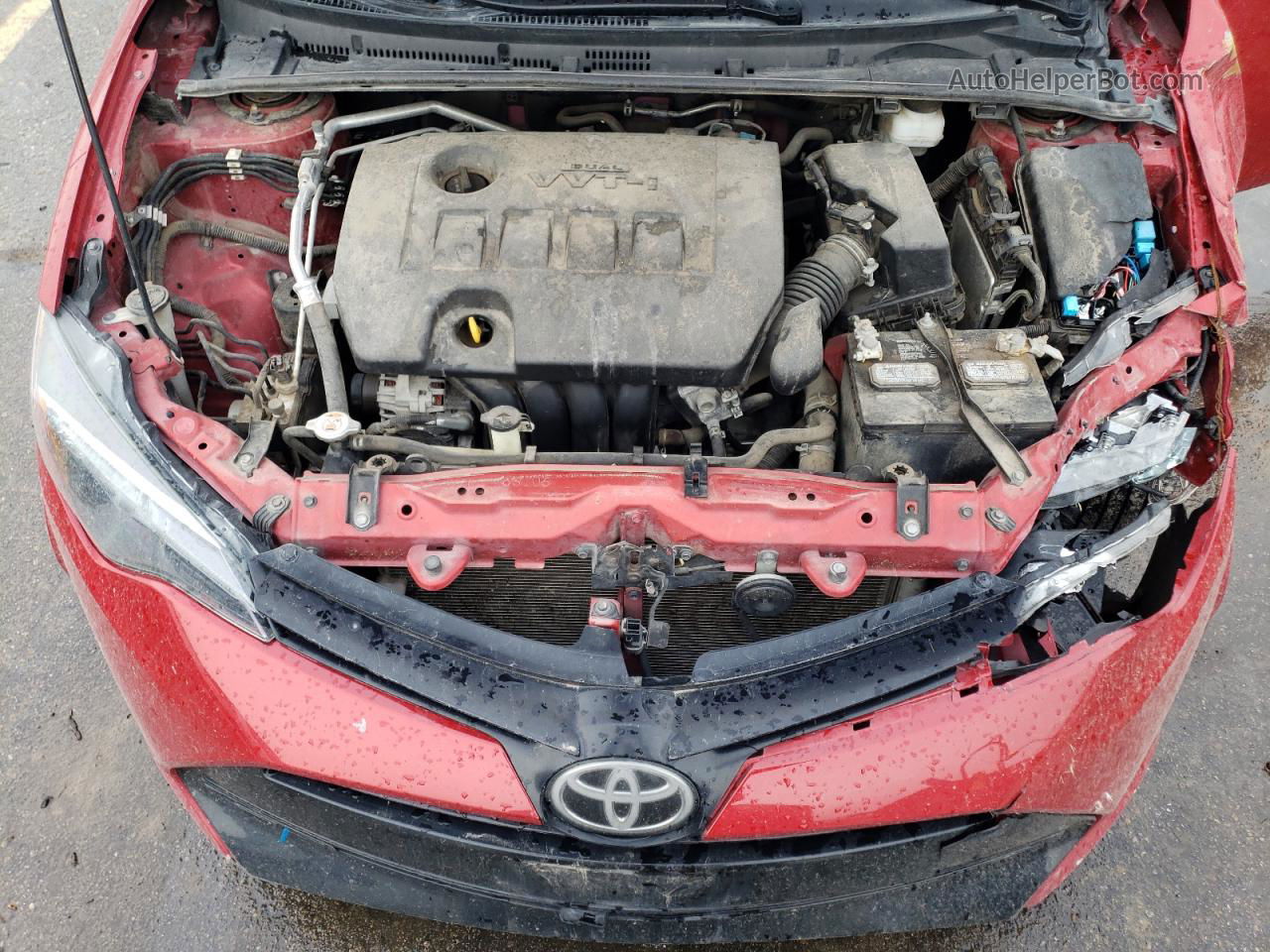 2019 Toyota Corolla L Red vin: 2T1BURHE1KC234870