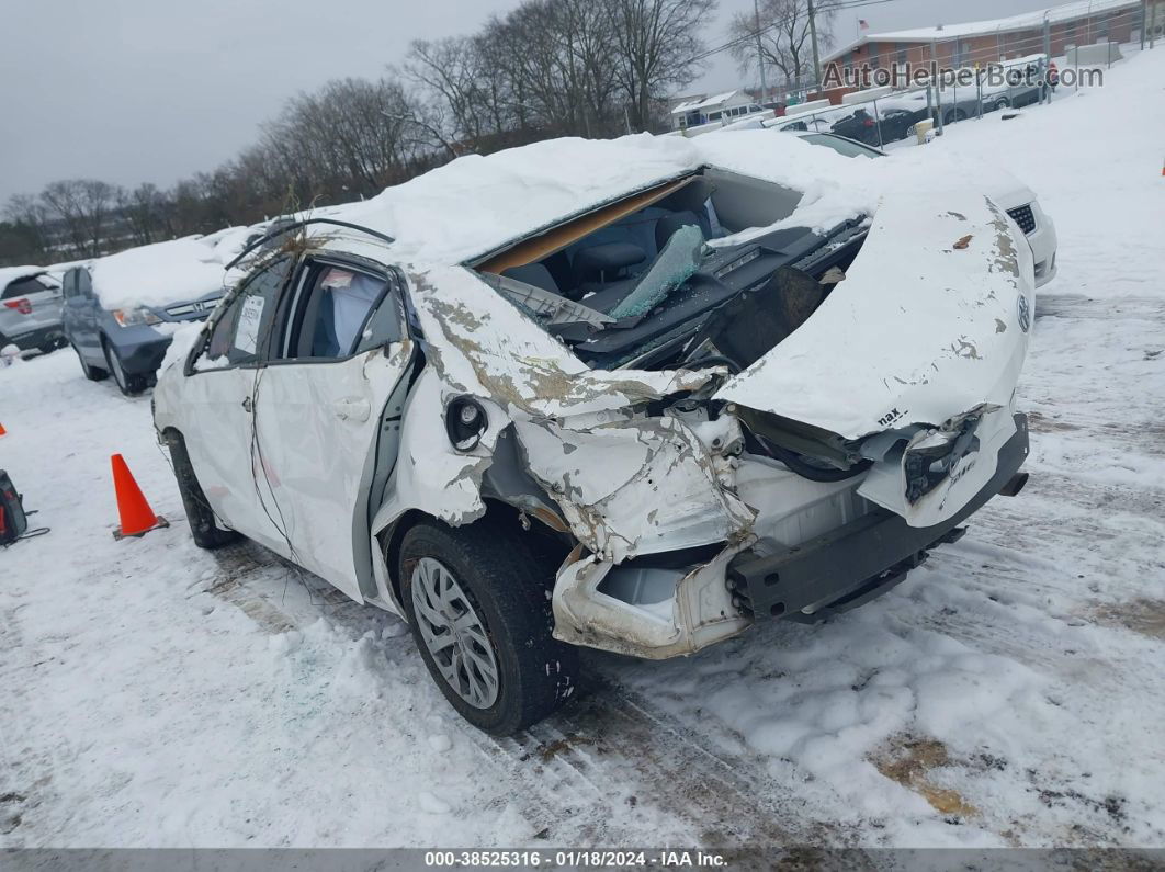 2019 Toyota Corolla Le White vin: 2T1BURHE1KC241866