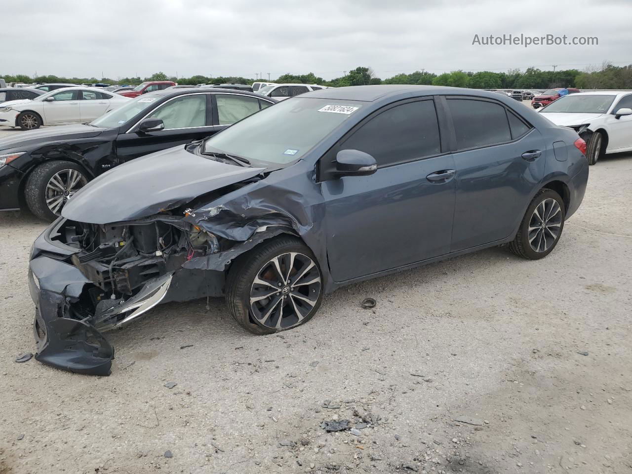 2019 Toyota Corolla L Gray vin: 2T1BURHE1KC242399