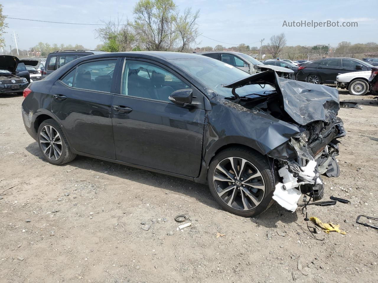 2019 Toyota Corolla L Black vin: 2T1BURHE1KC242760