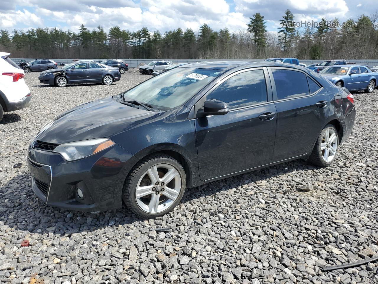 2014 Toyota Corolla L Черный vin: 2T1BURHE2EC005568