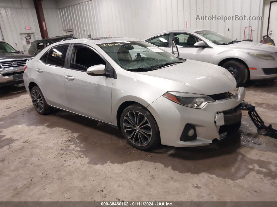 2014 Toyota Corolla S Plus Silver vin: 2T1BURHE2EC099287