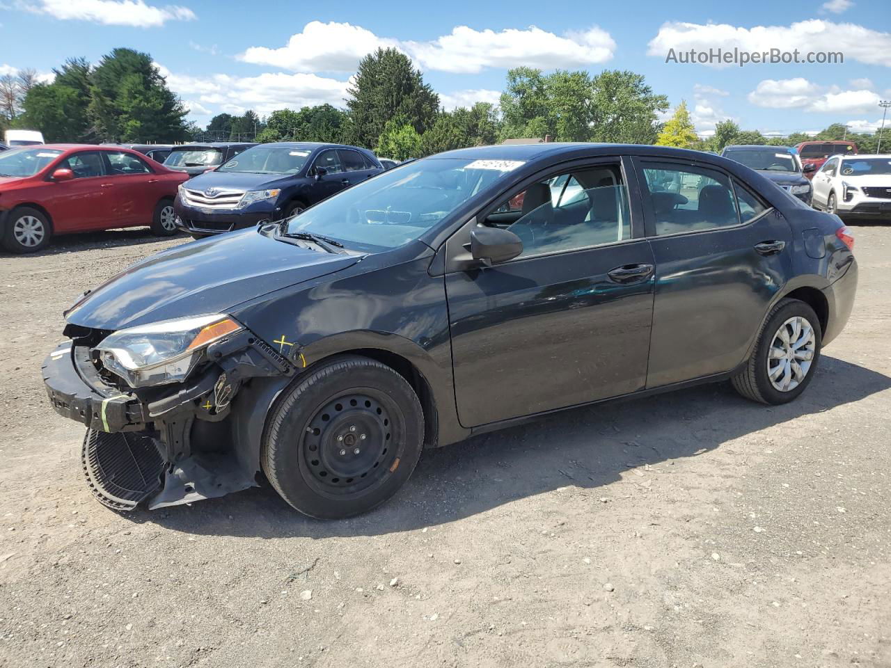 2014 Toyota Corolla L Угольный vin: 2T1BURHE2EC137858