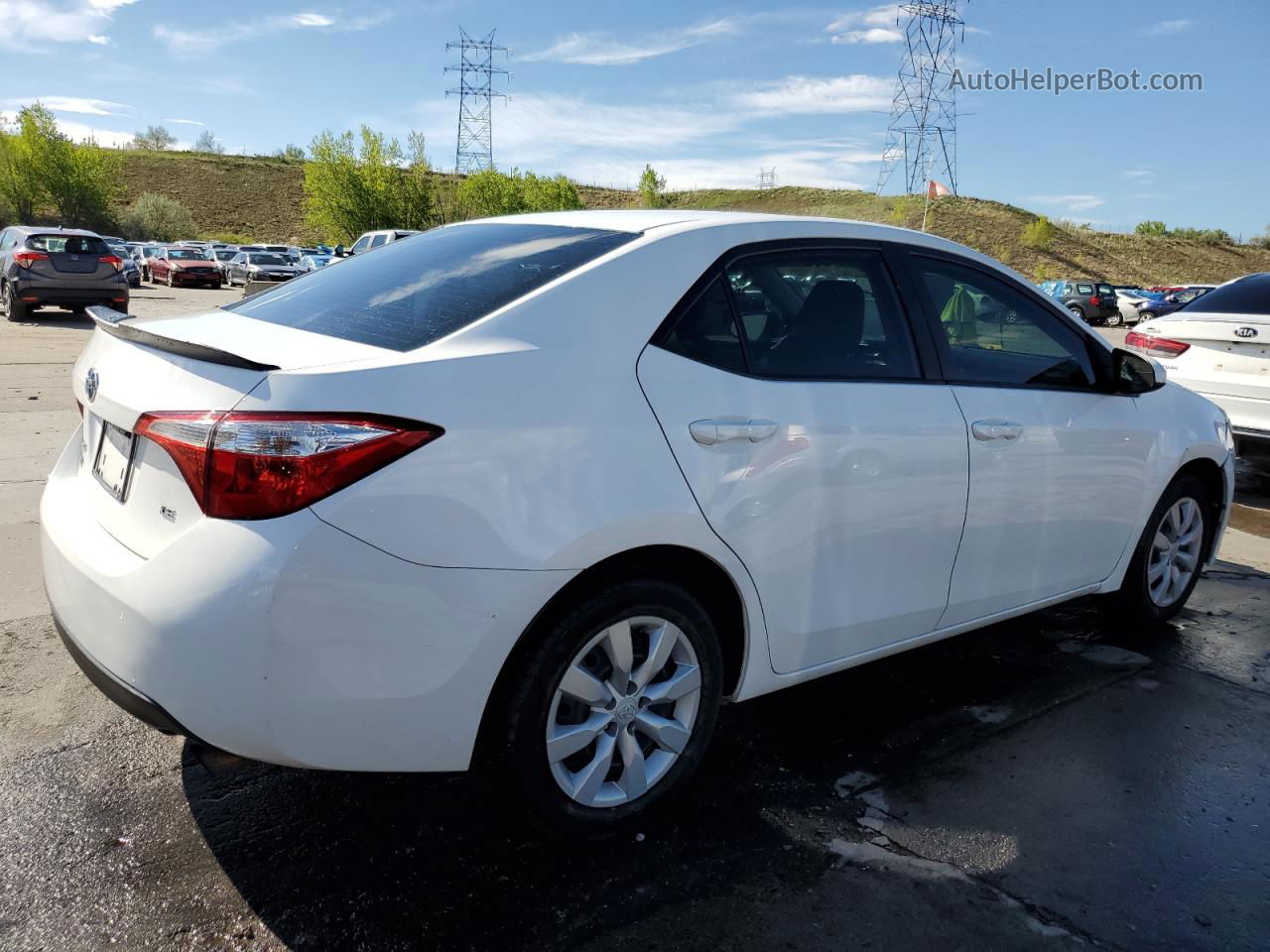 2014 Toyota Corolla L Белый vin: 2T1BURHE2EC155227