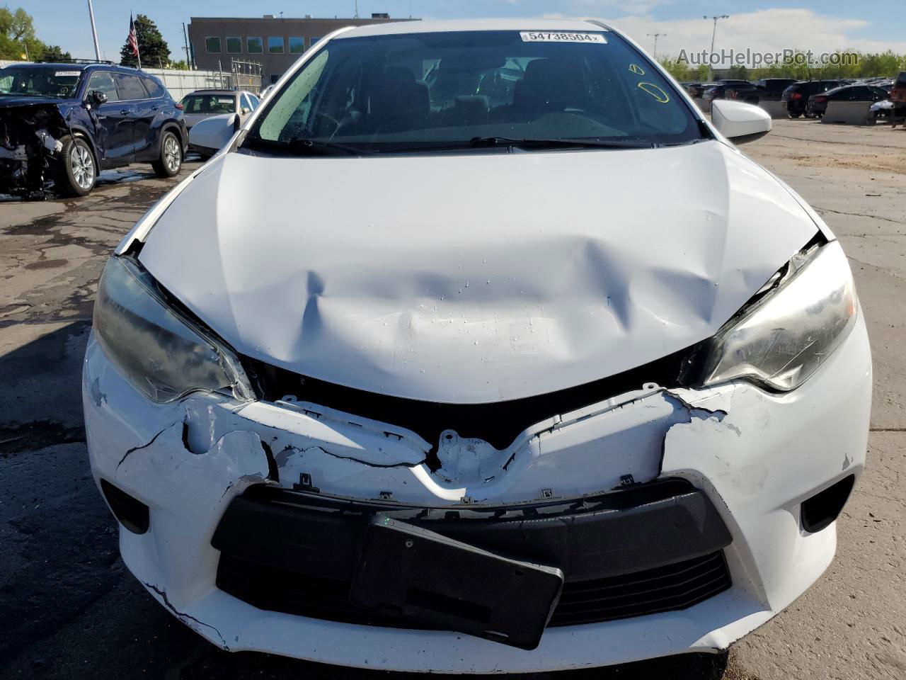 2014 Toyota Corolla L Белый vin: 2T1BURHE2EC155227