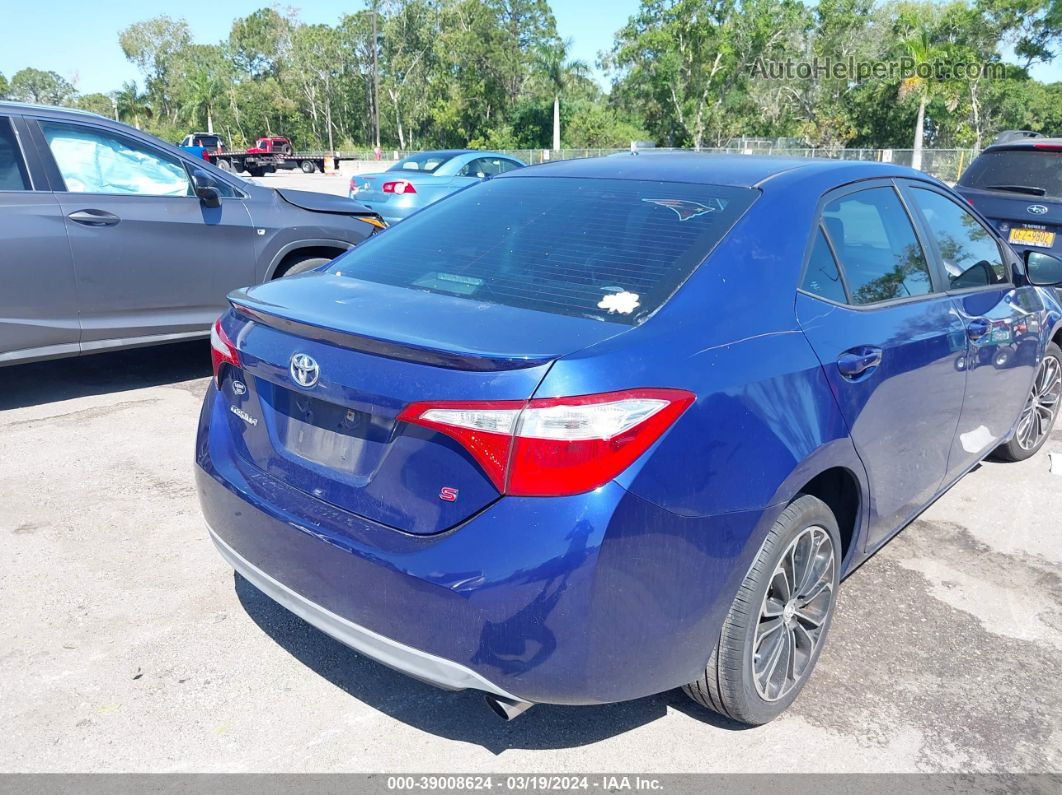 2014 Toyota Corolla S Plus Blue vin: 2T1BURHE2EC167667