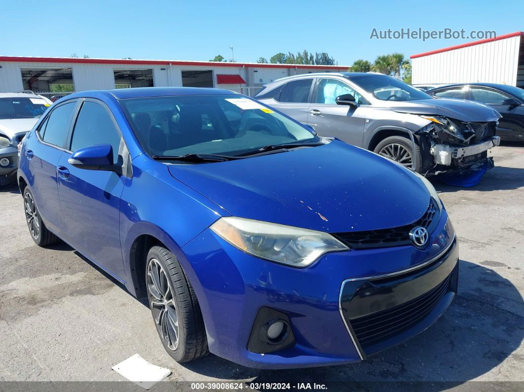 2014 Toyota Corolla S Plus Синий vin: 2T1BURHE2EC167667