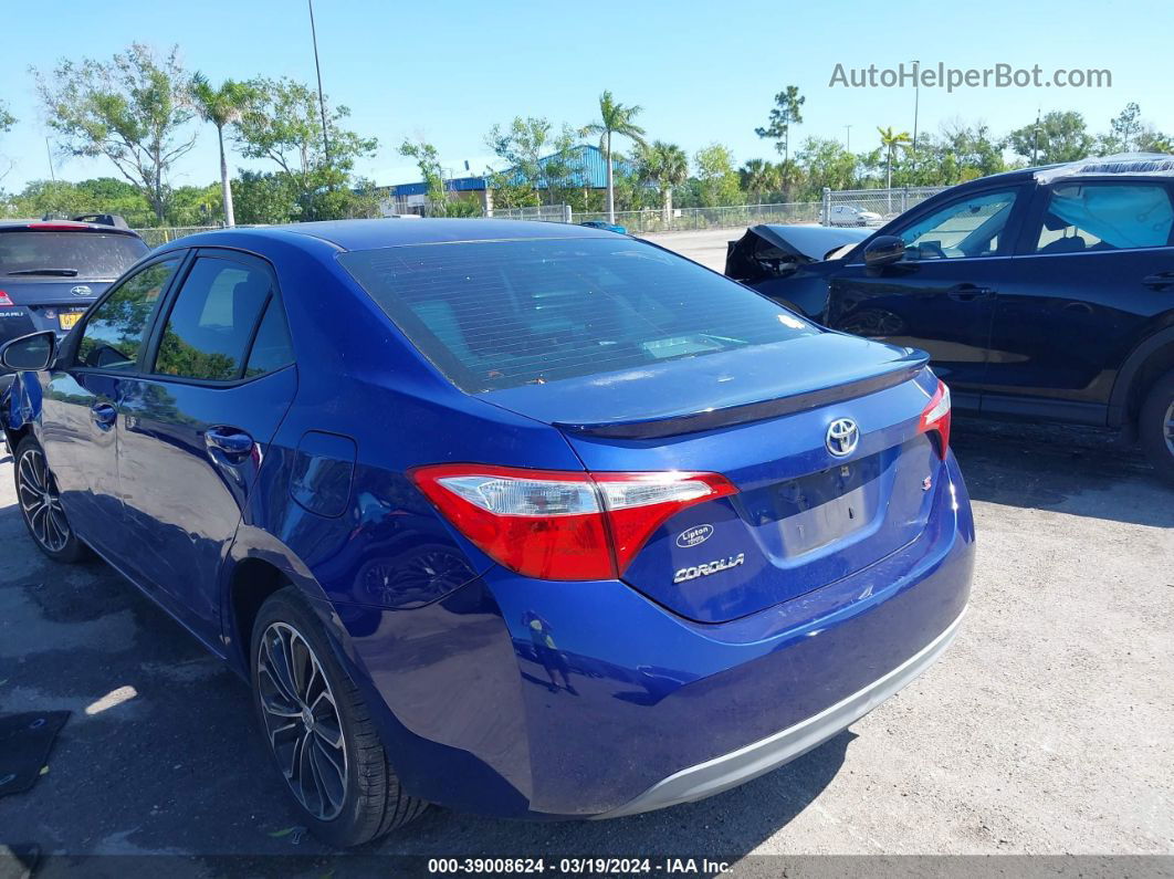 2014 Toyota Corolla S Plus Blue vin: 2T1BURHE2EC167667