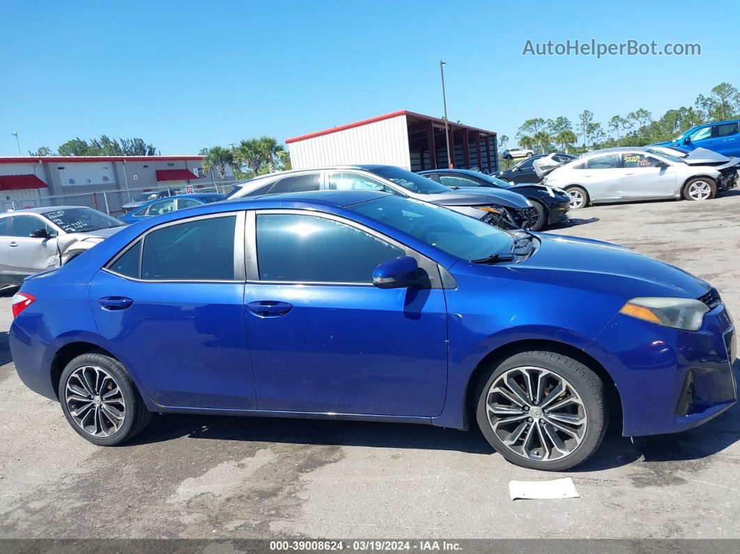 2014 Toyota Corolla S Plus Blue vin: 2T1BURHE2EC167667