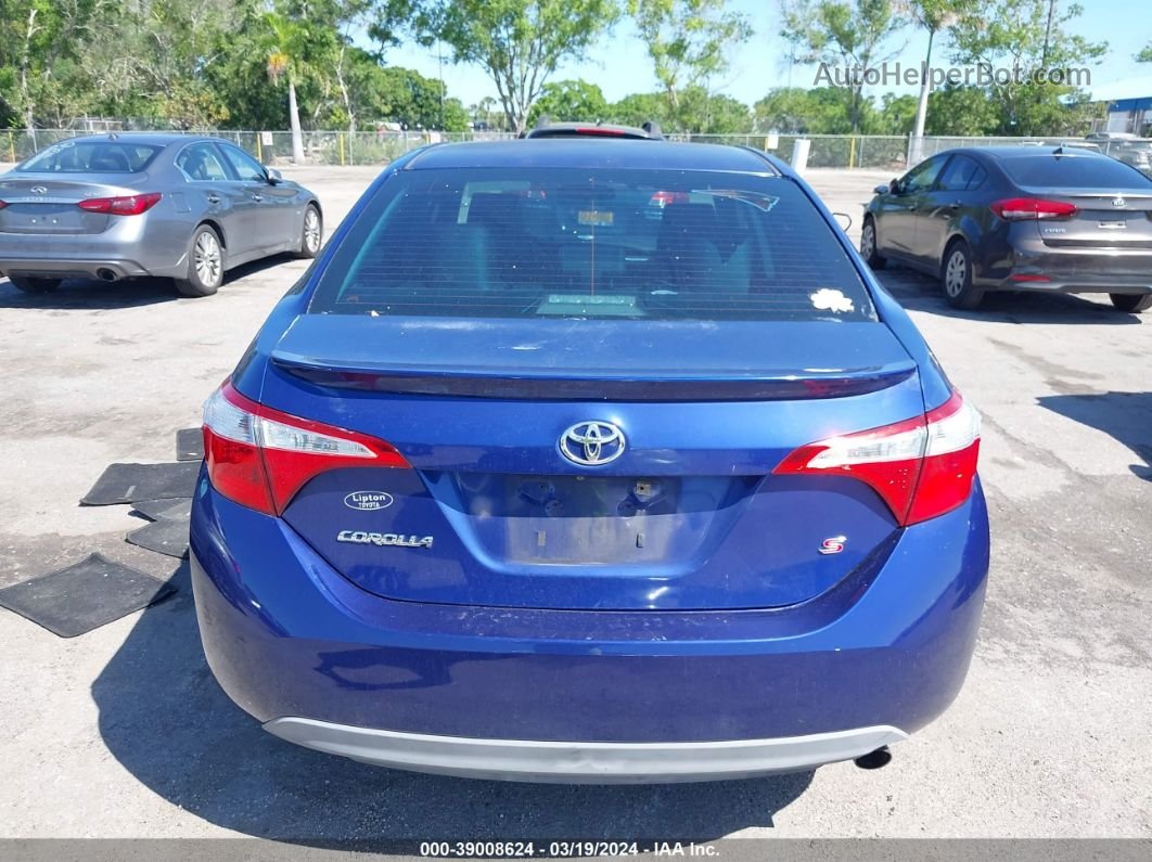 2014 Toyota Corolla S Plus Blue vin: 2T1BURHE2EC167667