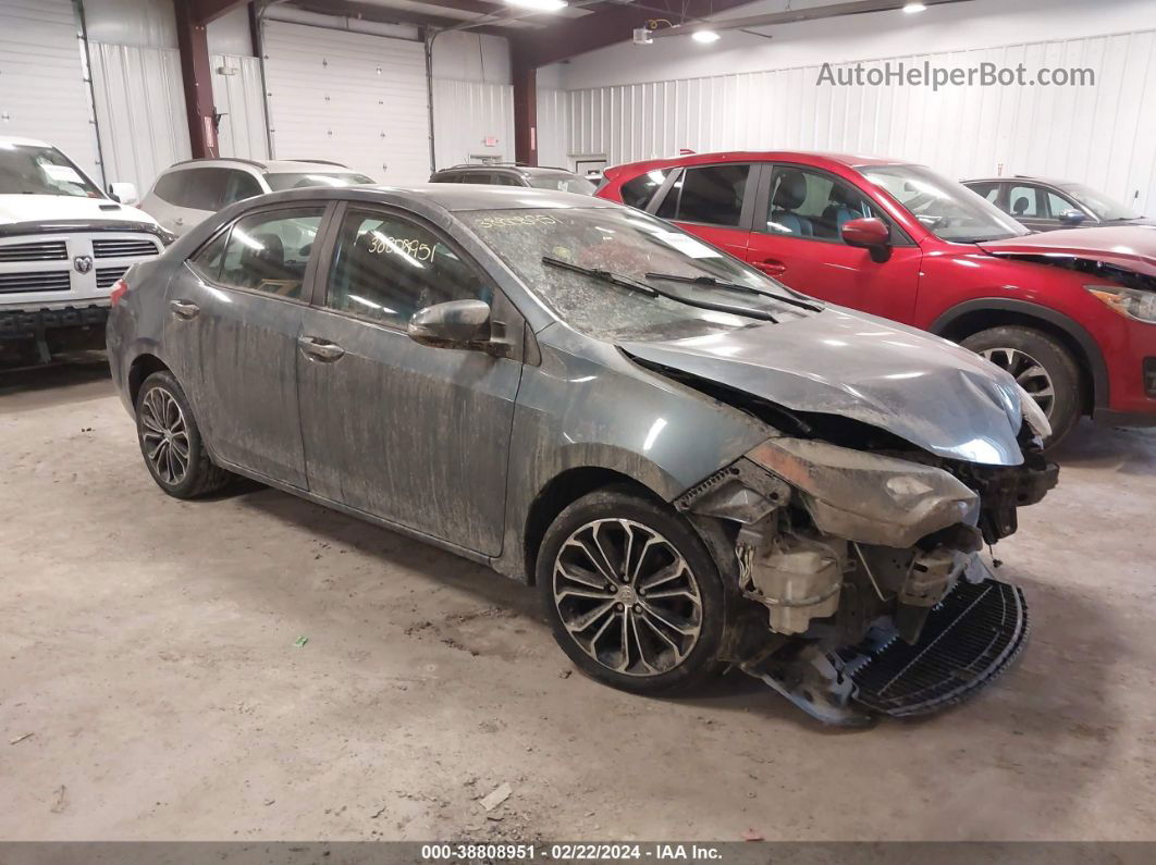 2014 Toyota Corolla S Plus Gray vin: 2T1BURHE2EC191712