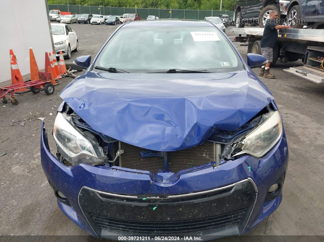 2014 Toyota Corolla S Plus Blue vin: 2T1BURHE2EC222411