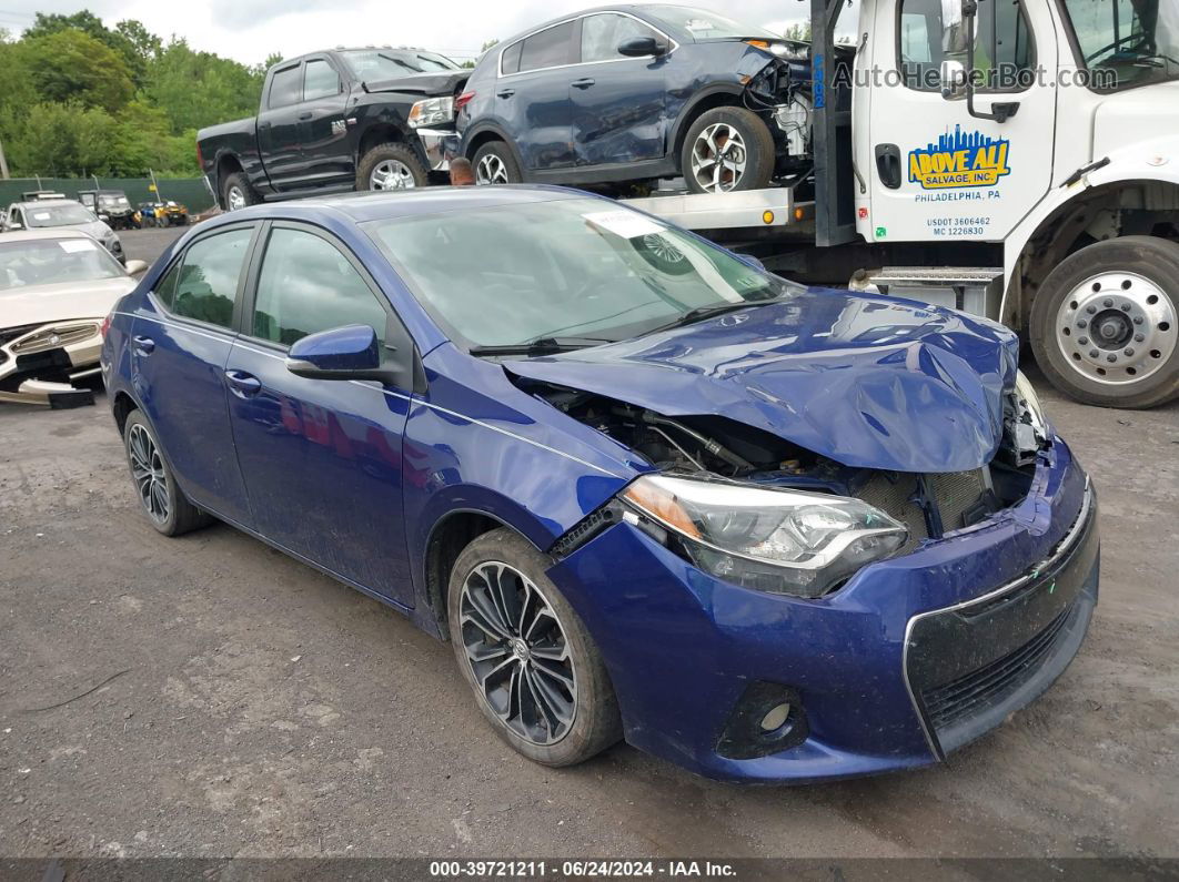 2014 Toyota Corolla S Plus Blue vin: 2T1BURHE2EC222411