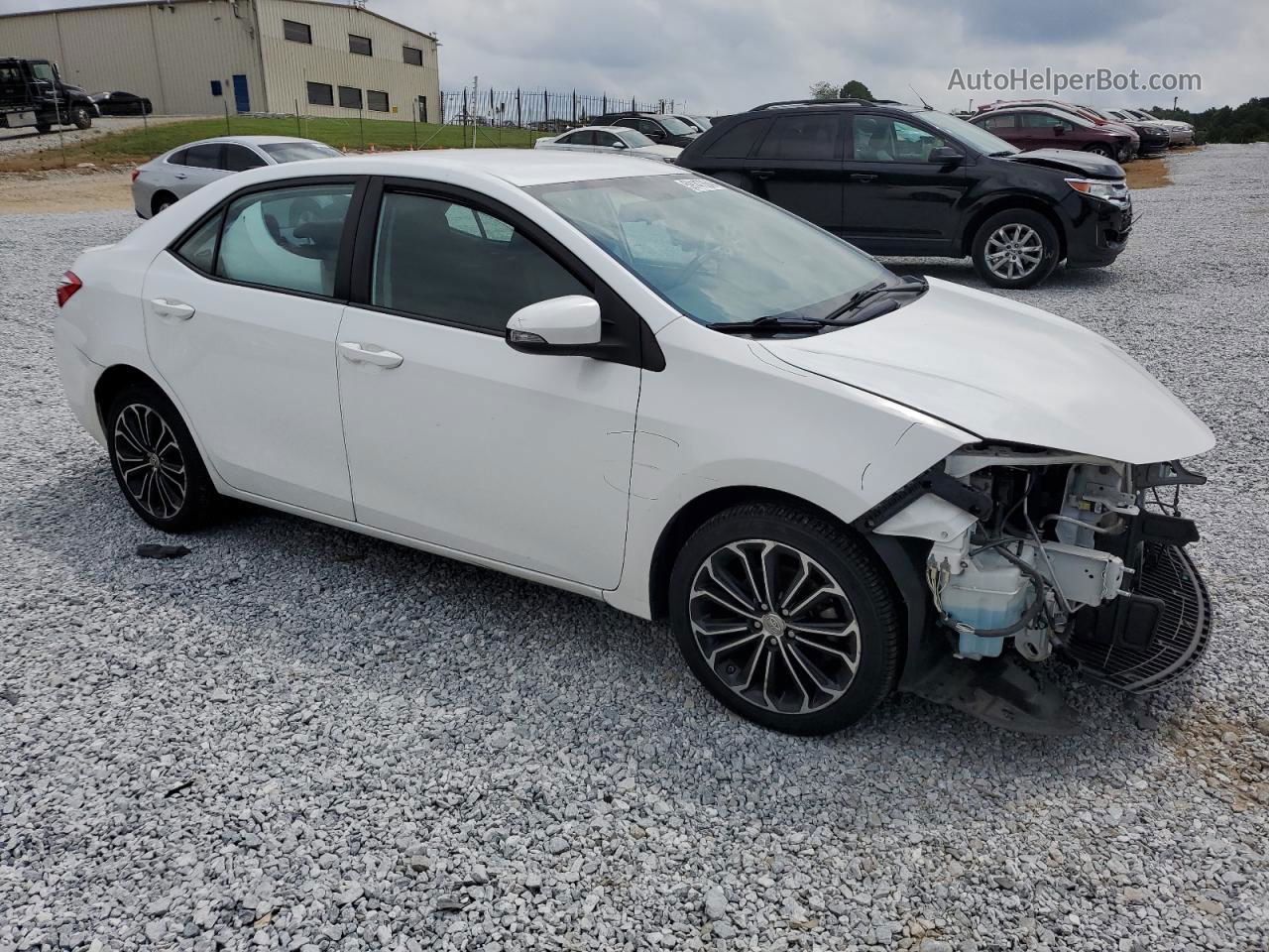 2015 Toyota Corolla L White vin: 2T1BURHE2FC246368