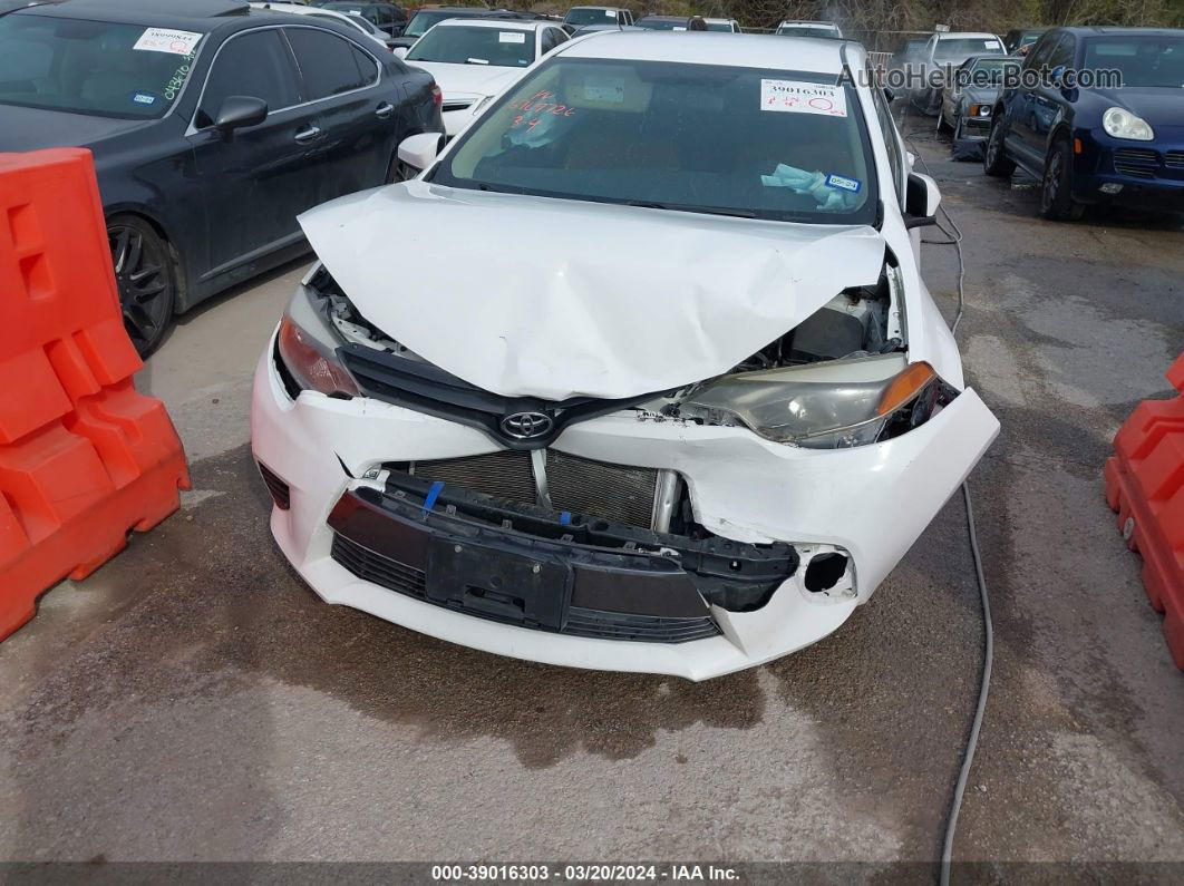 2015 Toyota Corolla Le White vin: 2T1BURHE2FC261677