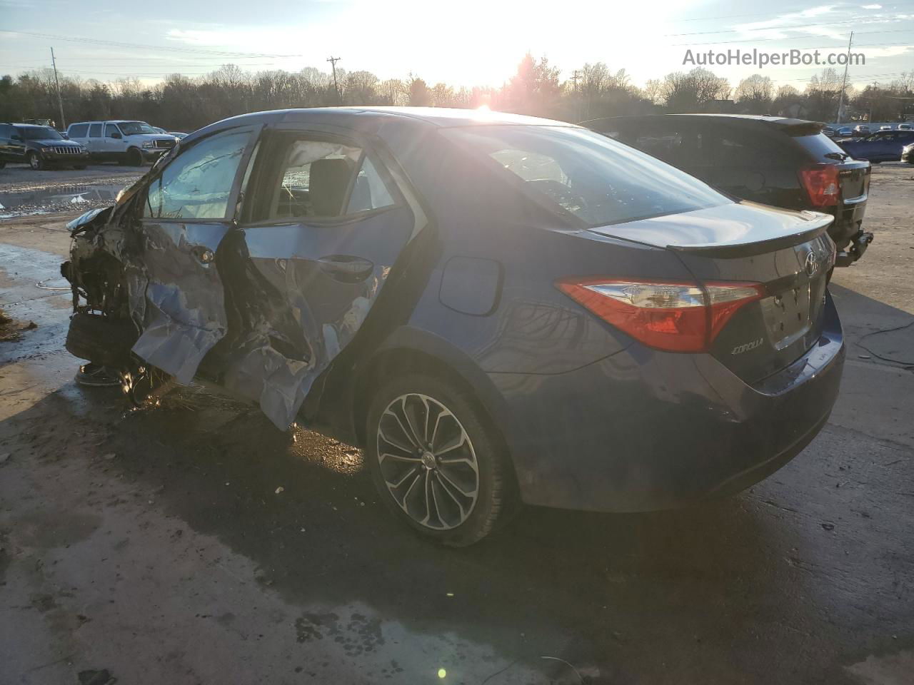 2015 Toyota Corolla L Синий vin: 2T1BURHE2FC282044