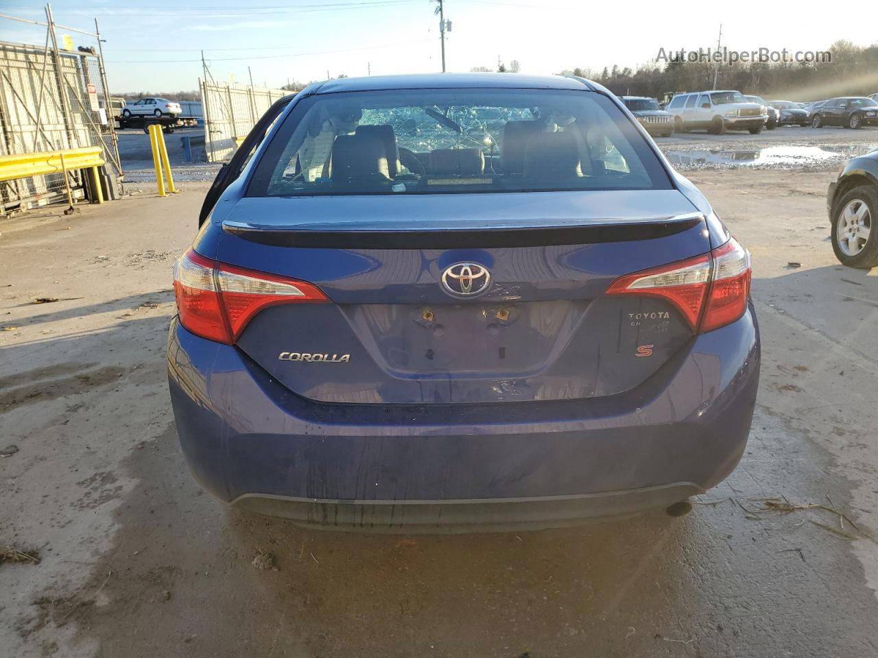 2015 Toyota Corolla L Синий vin: 2T1BURHE2FC282044