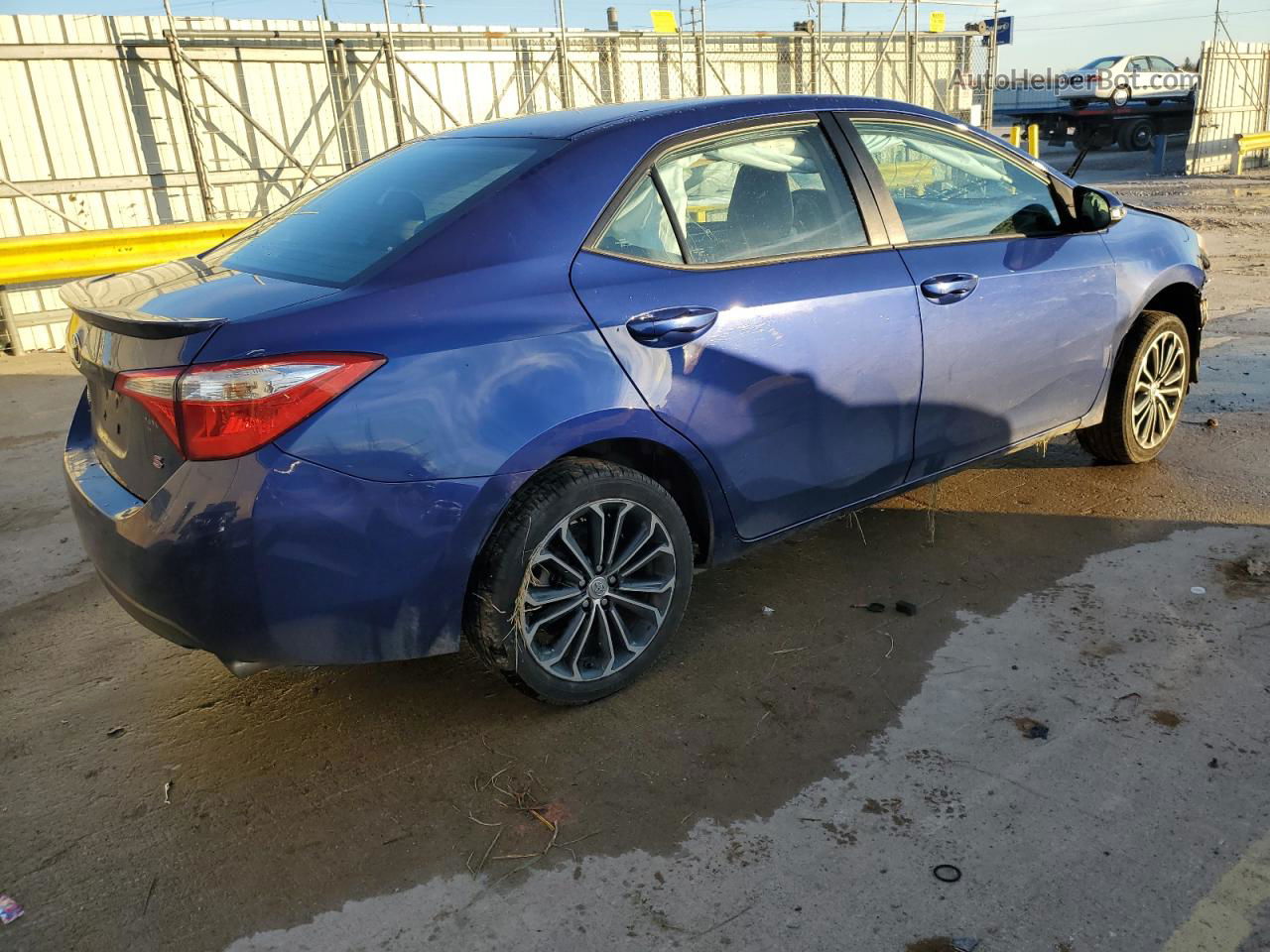 2015 Toyota Corolla L Blue vin: 2T1BURHE2FC282044