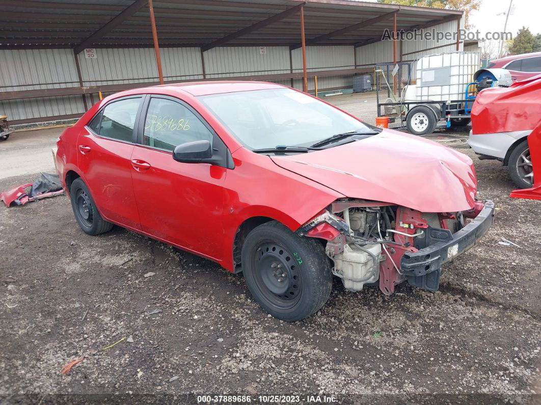 2015 Toyota Corolla L/le/s/s Plus/le Plus Red vin: 2T1BURHE2FC289494