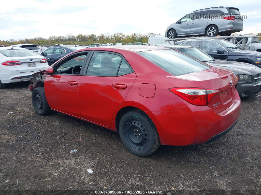 2015 Toyota Corolla L/le/s/s Plus/le Plus Red vin: 2T1BURHE2FC289494