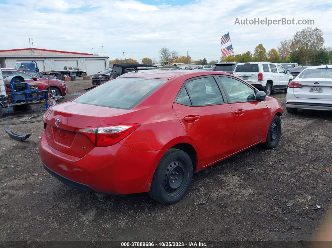 2015 Toyota Corolla L/le/s/s Plus/le Plus Red vin: 2T1BURHE2FC289494