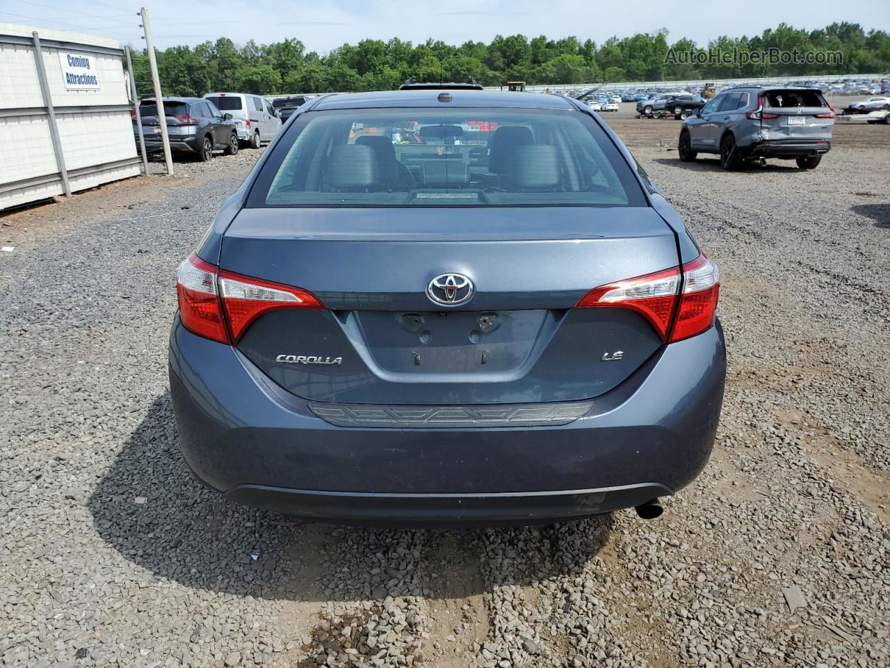 2015 Toyota Corolla L Blue vin: 2T1BURHE2FC289950