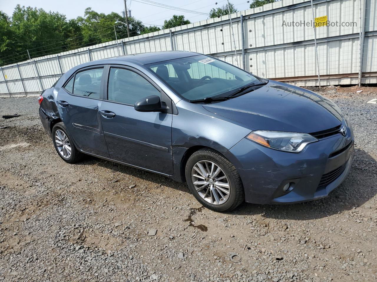 2015 Toyota Corolla L Blue vin: 2T1BURHE2FC289950