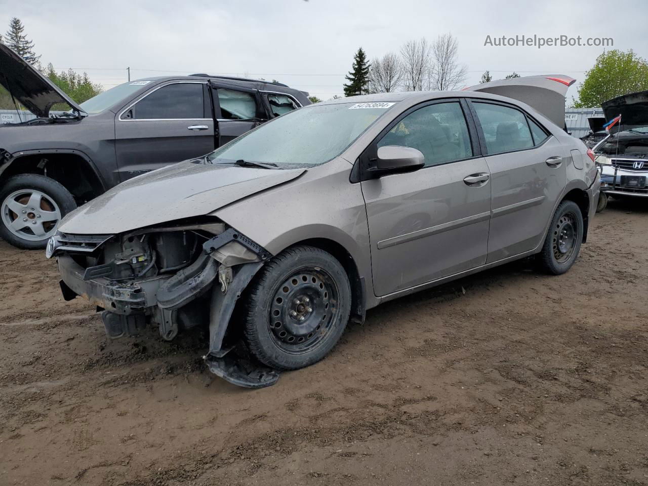 2015 Toyota Corolla L Gray vin: 2T1BURHE2FC304589