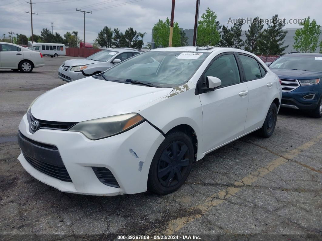 2015 Toyota Corolla Le White vin: 2T1BURHE2FC307153