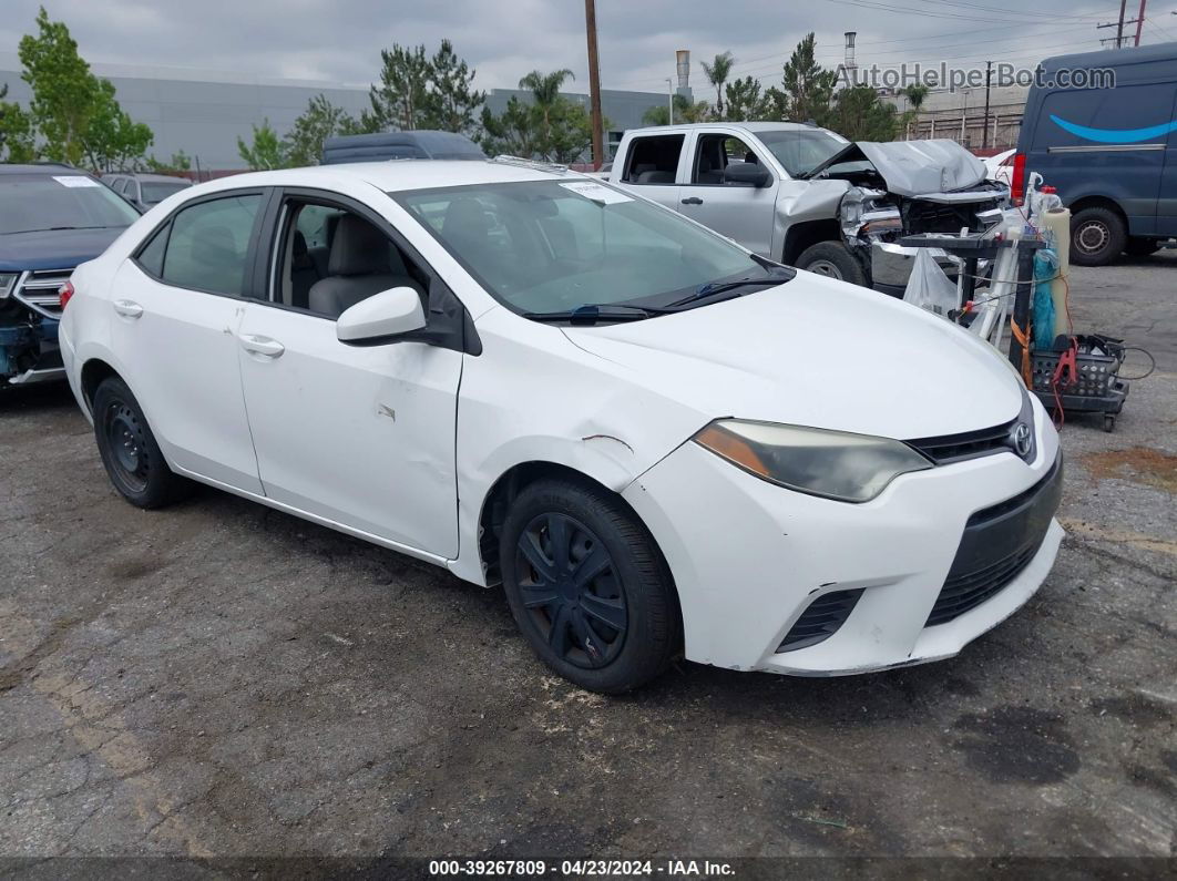 2015 Toyota Corolla Le White vin: 2T1BURHE2FC307153