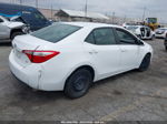 2015 Toyota Corolla Le White vin: 2T1BURHE2FC307153