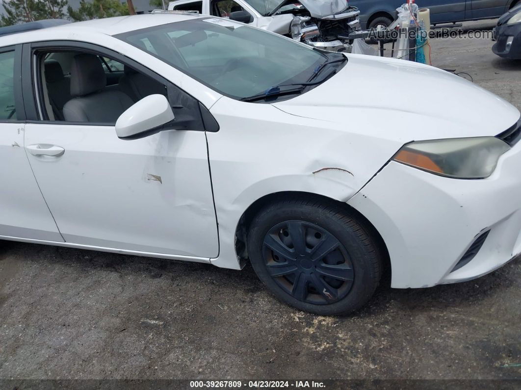 2015 Toyota Corolla Le White vin: 2T1BURHE2FC307153