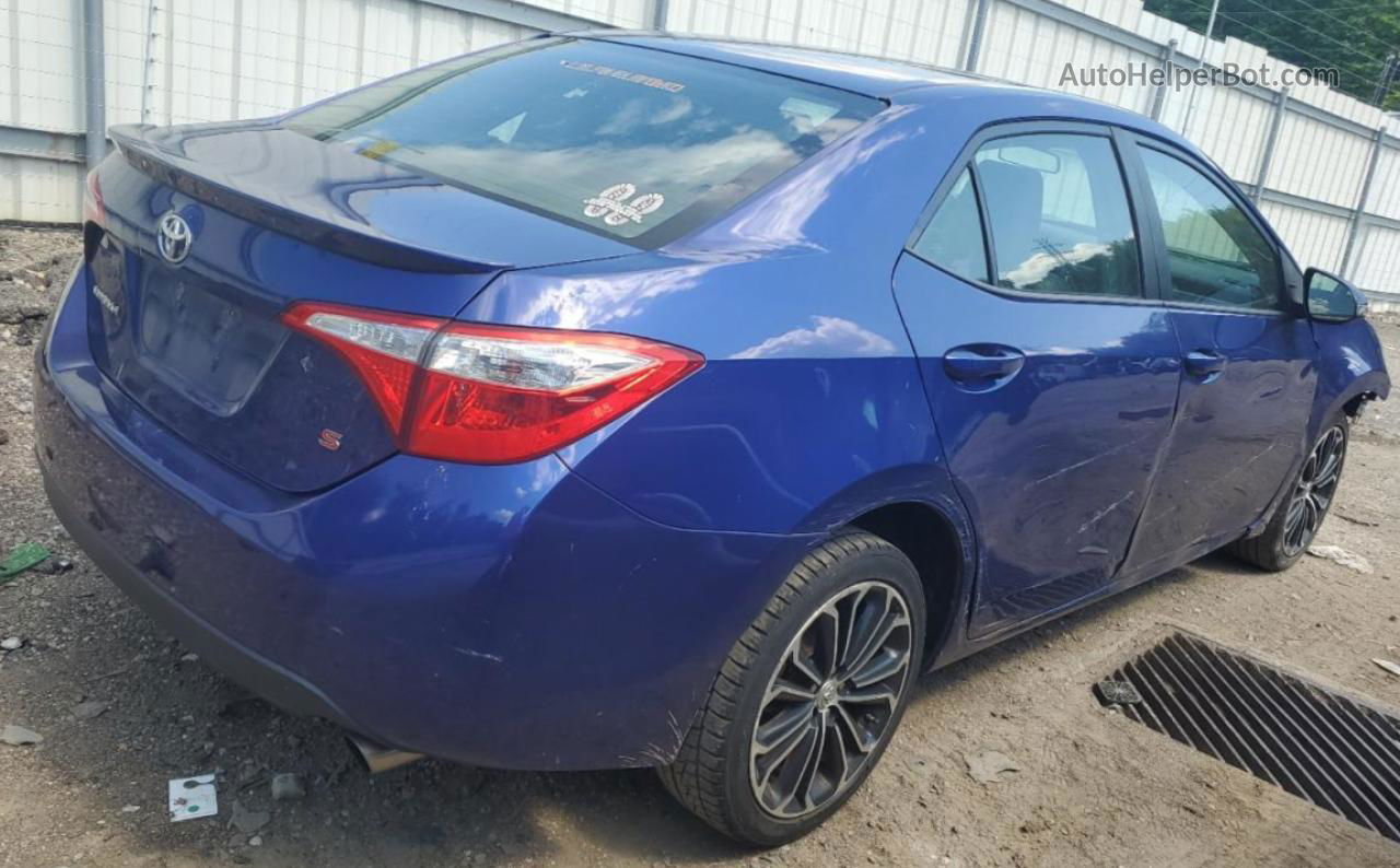 2015 Toyota Corolla L Blue vin: 2T1BURHE2FC320324