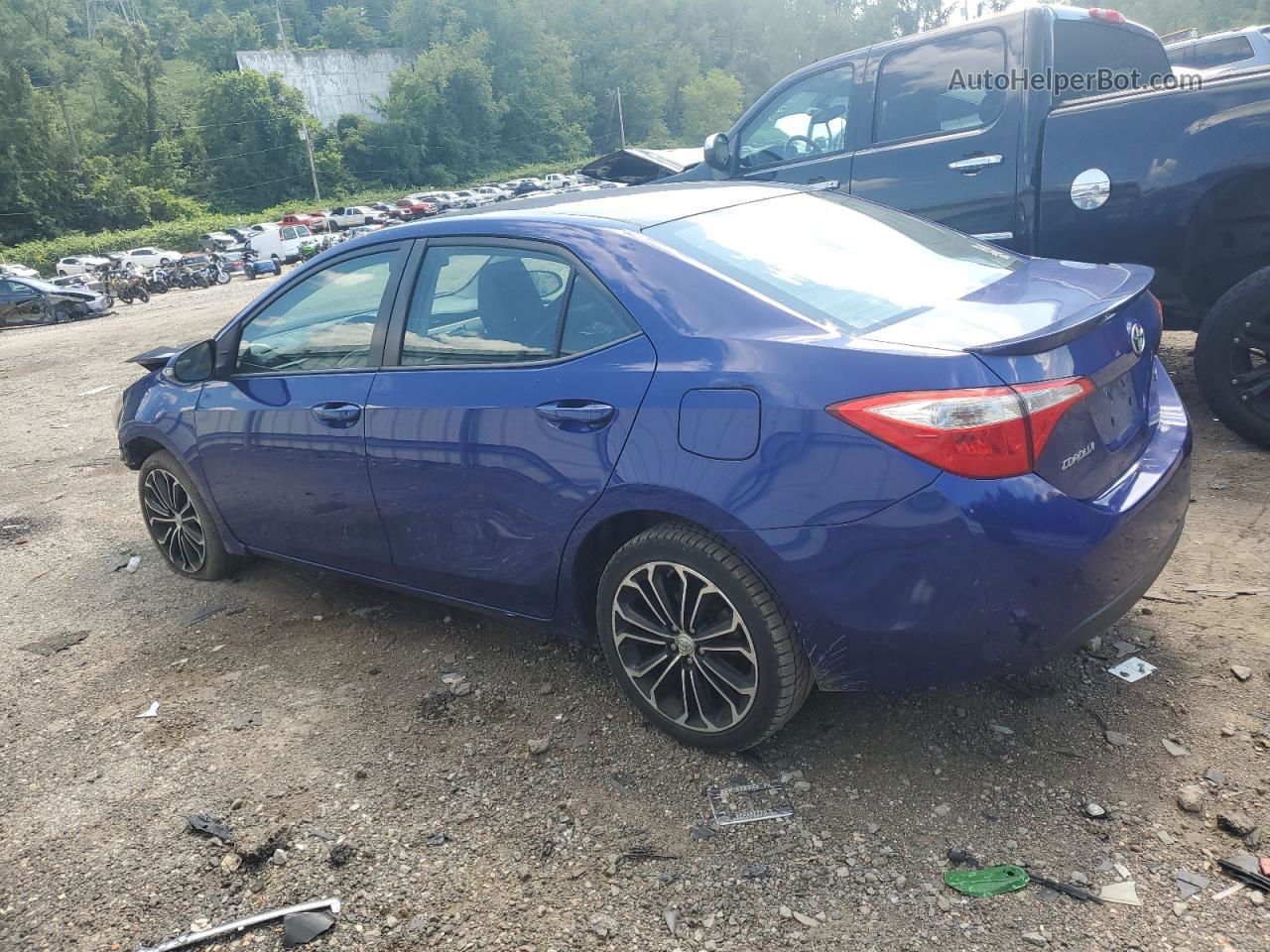 2015 Toyota Corolla L Blue vin: 2T1BURHE2FC320324