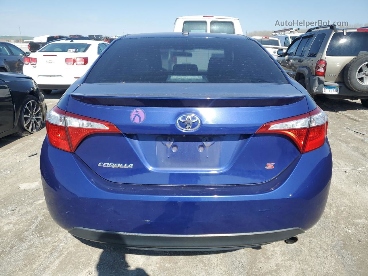 2015 Toyota Corolla L Blue vin: 2T1BURHE2FC341917