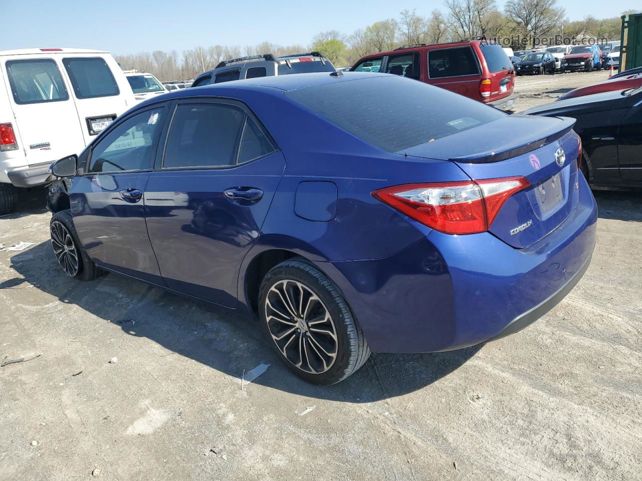 2015 Toyota Corolla L Синий vin: 2T1BURHE2FC341917